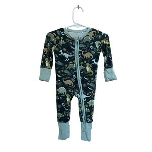 Emerson & Friends Dinosaur Print Bamboo Footed Pajamas One Piece Size 0-3 Months